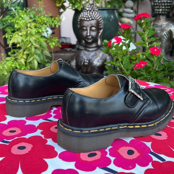 🏴󠁧󠁢󠁥󠁮󠁧󠁿 Dr. Martens MIE Vintage Monk Strap Black Oxfords UK 4 - Picture 7 of 17